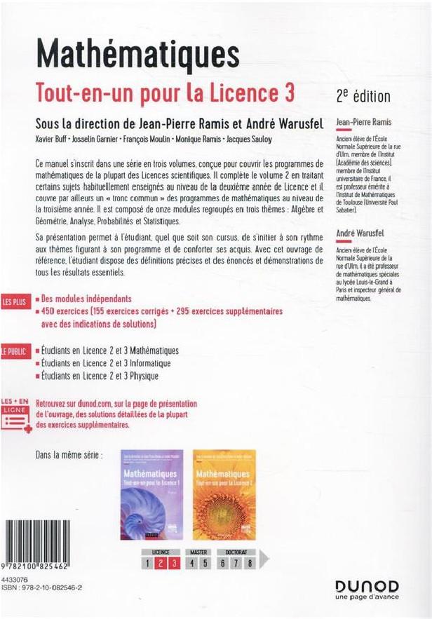 Mathématiques tout-en-un pour la licence 3 - Jean-Pierre Ramis - Broché ...