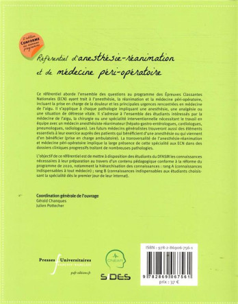 Collège d'Anesthésie-réanimation et de médecine péri-opératoire verso