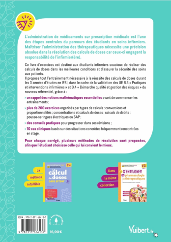 S'entrainer aux calculs de doses 4ème de couverture