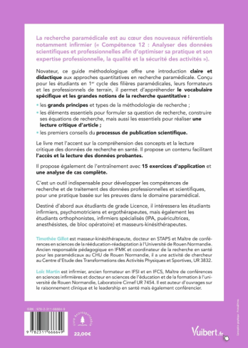 La recherche paramédicale 4ème de couverture