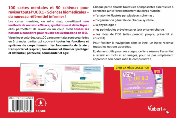 Mémento 100 % visuel - L’UE B.1 Sciences biomédicales en 100 cartes mentales et 50 schémas