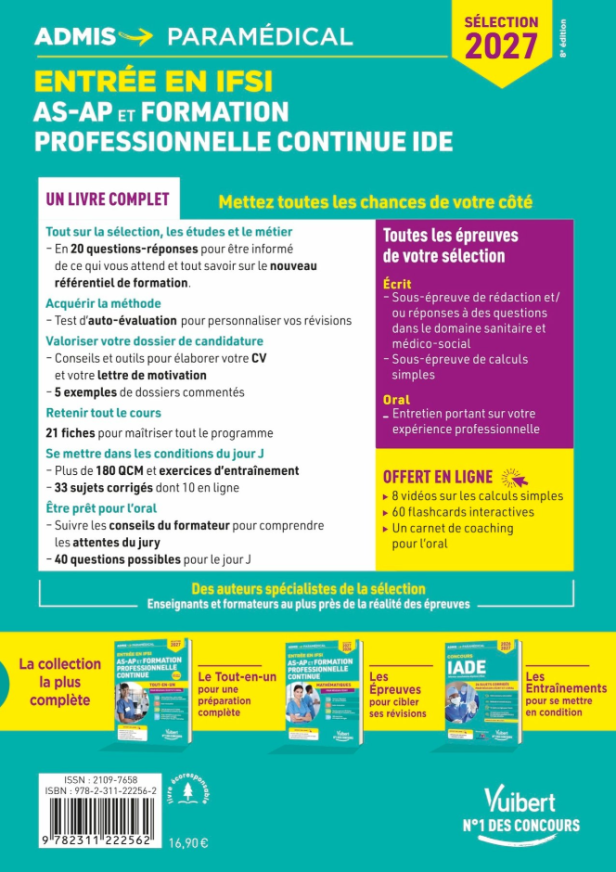 Entrée en IFSI pour AS-AP et formation professionnelle continue IDE - Tout-en-un