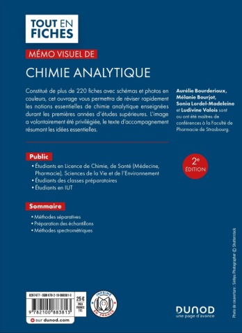 Mémo visuel de Chimie analytique - 2ème édition