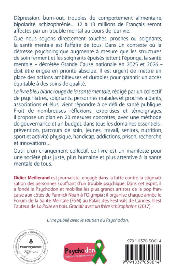 Le livre bleu blanc rouge de la santé mentale