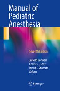 Manual of pediatric anesthesia