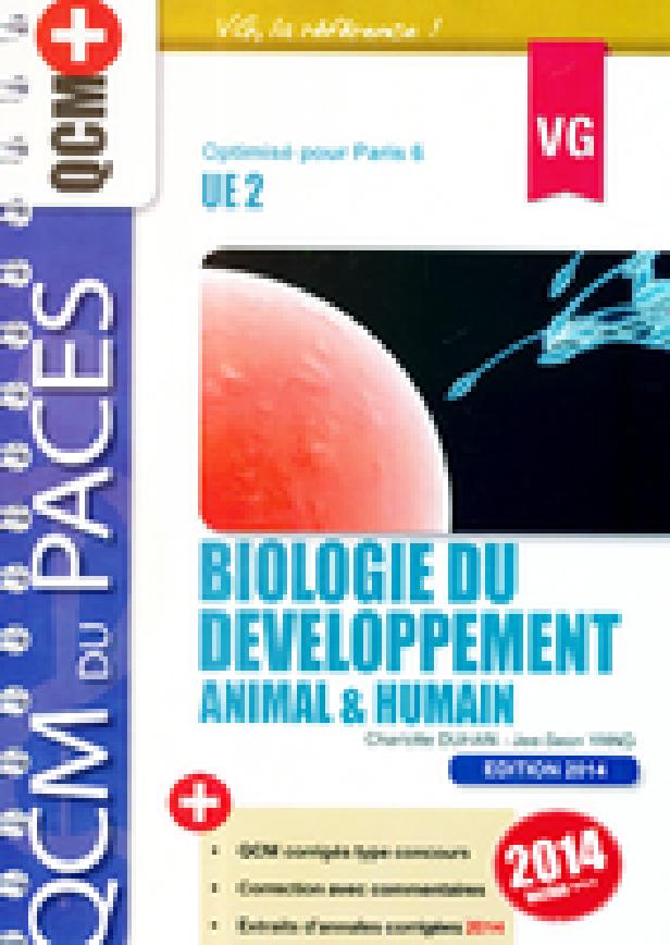 QCM + BIOLOGIE DU DEVELOPPEMENT ANIMAL ET HUMAIN