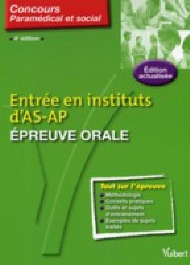 N.13 ENTREE EN INSTITUTS D'AS AP EPREUVE ORALE 4E EDT