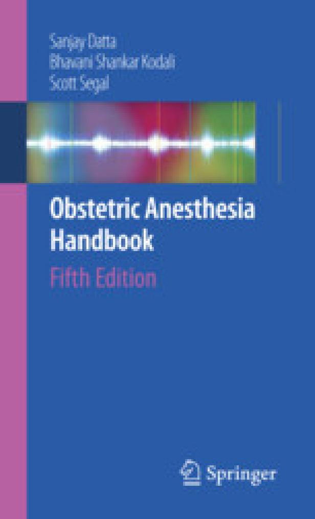 Obstetric anesthesia handbook