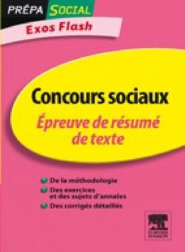 FLASH CONCOURS SOCIAUX EPREUVE DE RESUME DE TEXTE