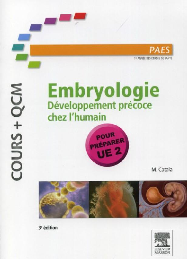 EMBRYOLOGIE - DEVELOPPEMENT PRECOCE CHEZ L'HUMAIN