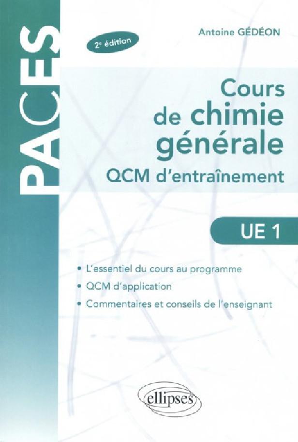 UE1 - COURS DE CHIMIE GENERALE. QCM D'ENTRAINEMENT