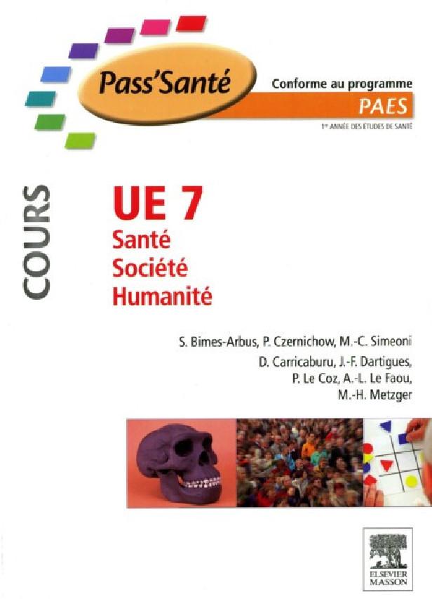 UE 7 - SANTE - SOCIETE - HUMANITE COURS - PILON PARTIEL 15/2/16