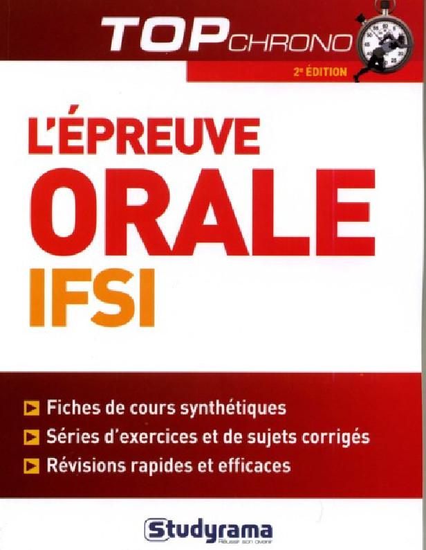 EPREUVE ORALE IFSI