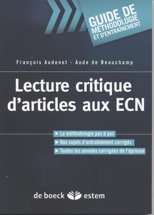 LECTURE CRITIQUE D'ARTICLES AUX ECN (LA)
