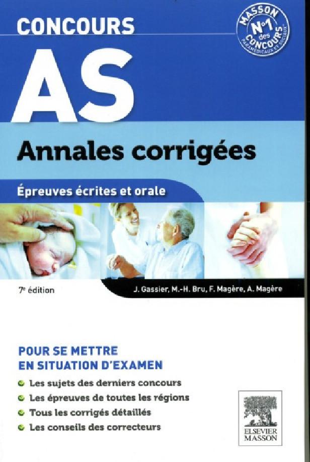 ANNALES CORRIGES CONCOURS AS
