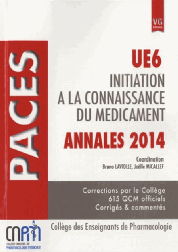 UE6 INITIATION A LA CONNAISSANCE DU MEDICAMENT