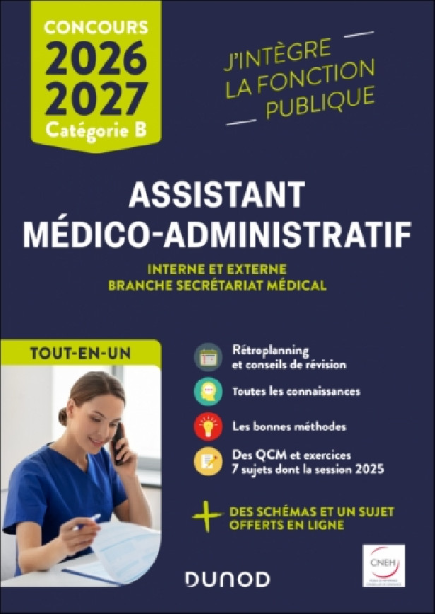 CONCOURS ASSISTANT MEDICO-ADMINISTRATIF 2026-2027 - TOUT-EN-UN - CONCOURS INTERNE ET EXTERNE BRANCHE