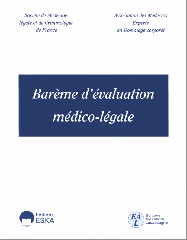 BAREME D'EVALUATION MEDICO-LEGALE - EDITION 2026