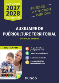 Concours Auxiliaire de puériculture territorial Externe Catégorie B. Tout-en-un, Edition 2027-2028