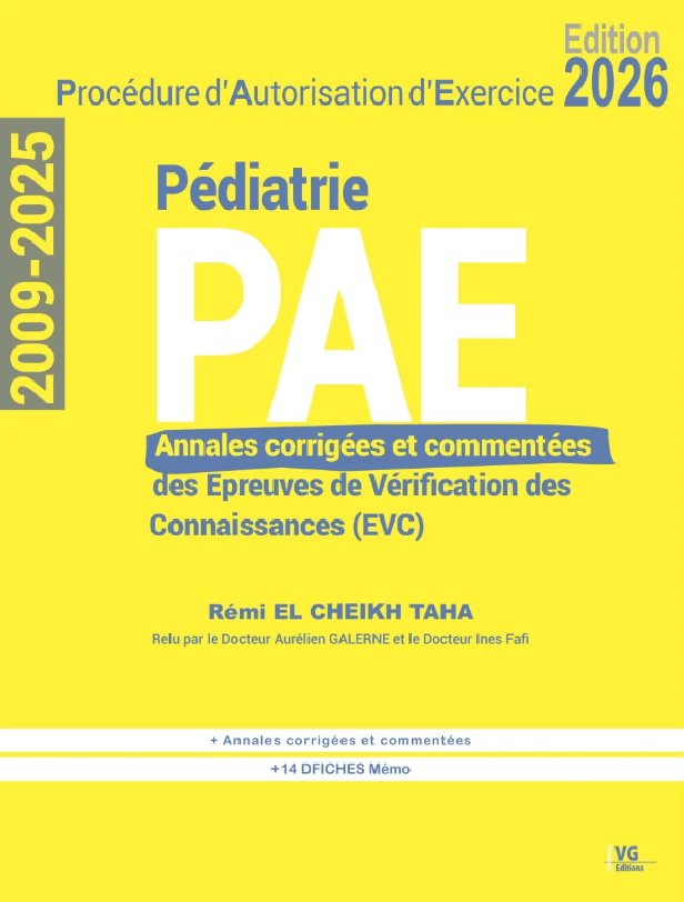 PAE ANNALES CORRIGEES EVC PEDIATRIE 2009-2025