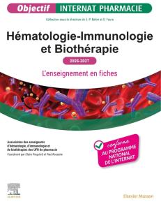 HEMATOLOGIE-IMMUNOLOGIE ET BIOTHERAPIE 2026-2027 - L'ENSEIGNEMENT EN FICHES