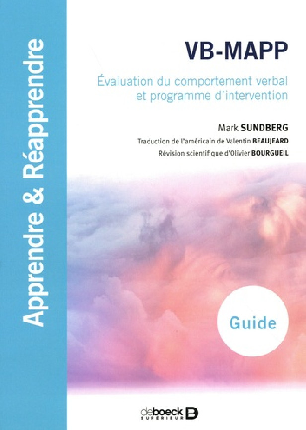 VB-MAPP (5 LIVRETS DE PASSATION + 1 MANUEL) - EVALUATION DU COMPORTEMENT VERBAL ET PROGRAMME D'INTER