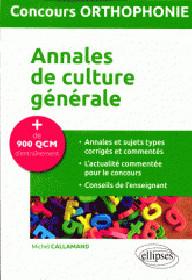 ANNALES DE CULTURE GENERALE...
